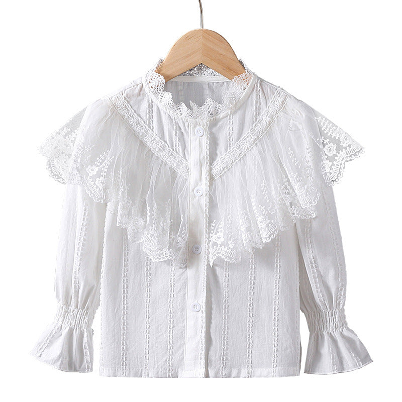 Mädchen Bluse mit romantischen Spitzendetails Echo Archiv