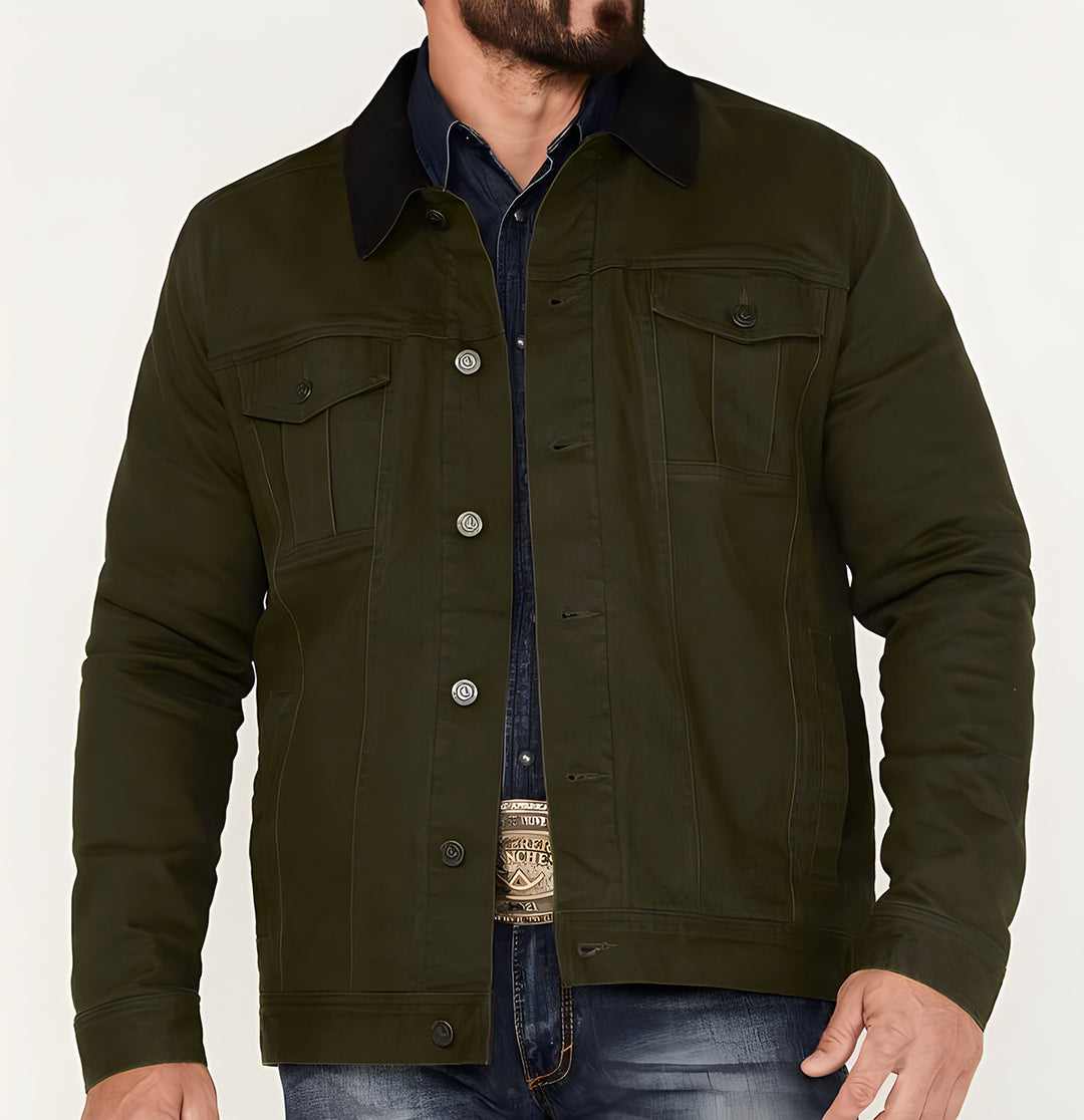 Herren Jeansjacke im klassischen Stil mit praktischen Taschen Echoarchiv