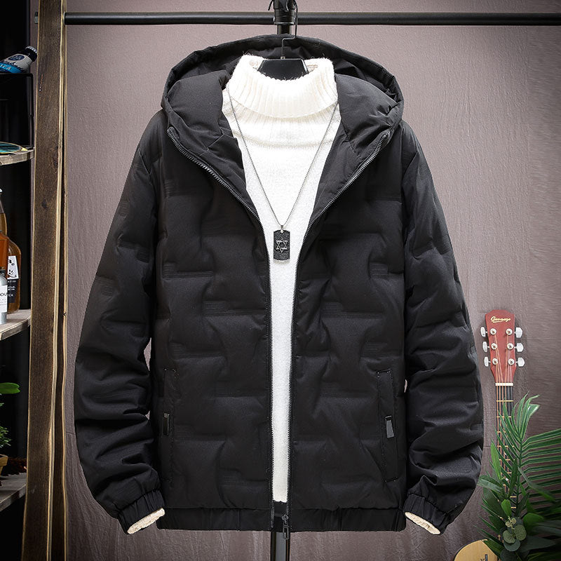 Herren isolierte Steppjacke mit verstellbarer Kapuze Echoarchiv