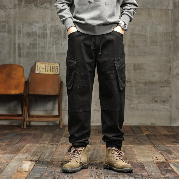 Herren Cargo-Hose mit verstellbarem Bund und multifunktionalen Taschen Echoarchiv
