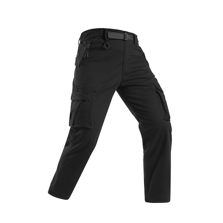 Herren Leichte Stretch-Canvas-Cargohose mit integriertem Webgürtel und Reißverschluss-Taschen Echo Archiv