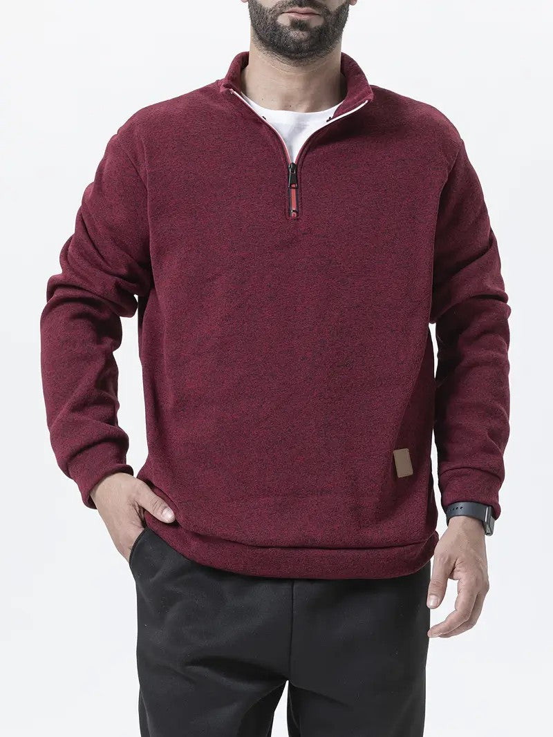 Herren Fleece-Pullover mit halbem Reißverschluss Echoarchiv