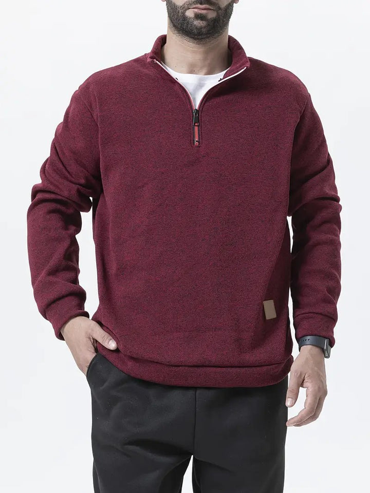 Herren Fleece-Pullover mit halbem Reißverschluss Echoarchiv