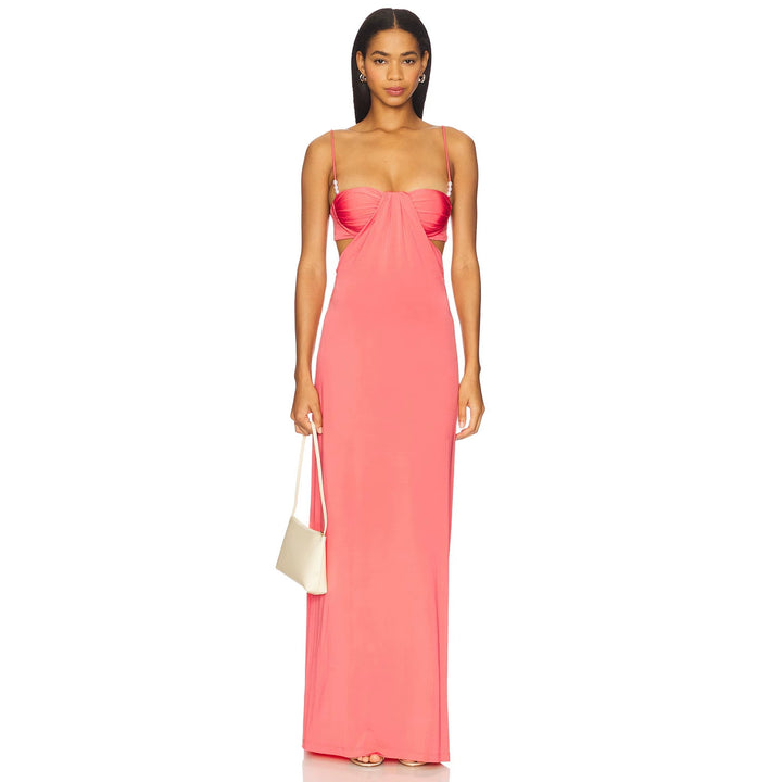 Damen nan Maxikleid mit Bustier-Cups, seitlichen Cut-Outs und feinen Spaghettiträgern Echo Archiv
