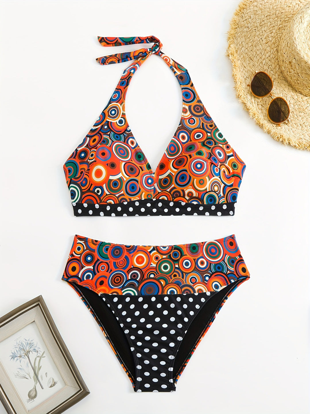 Damen Triangel-Bikini mit modischem Punkten-Design Echo Archiv