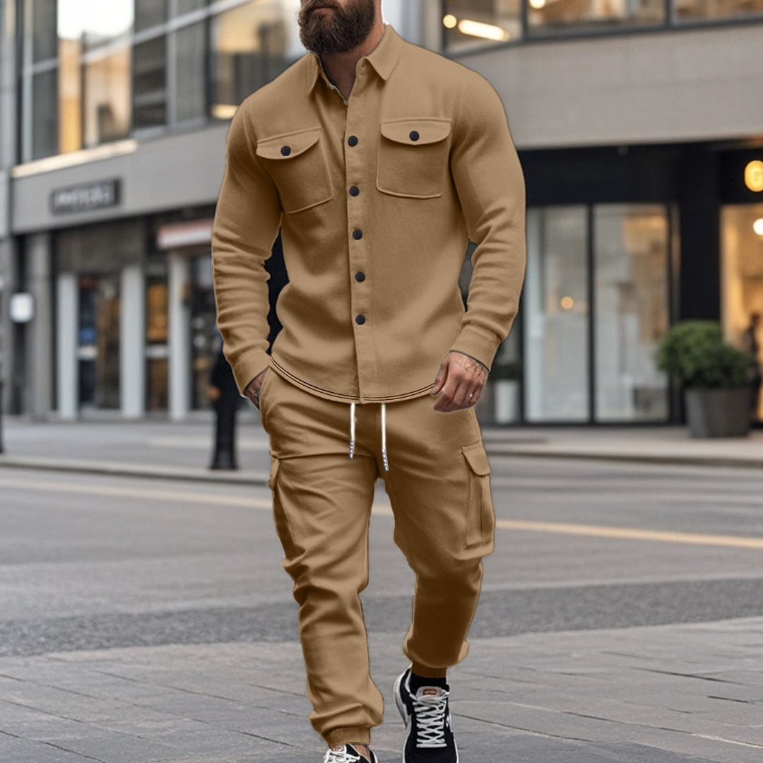 Herren Cargo-Jogginganzug mit funktionalen Taschen Echoarchiv