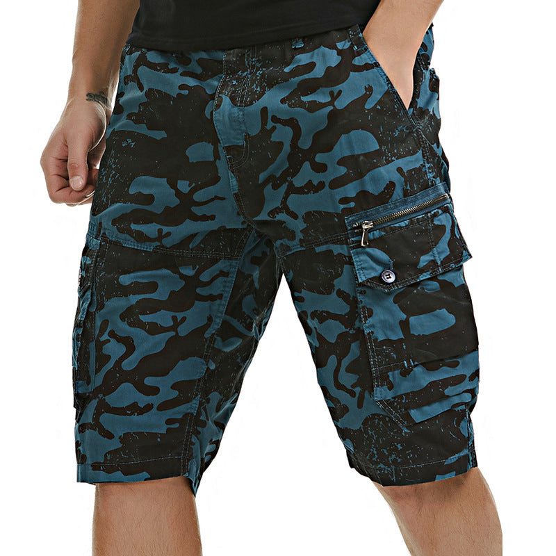 Herren Cargoshorts mit praktischen Taschen und modernem Camouflage-Muster Echoarchiv