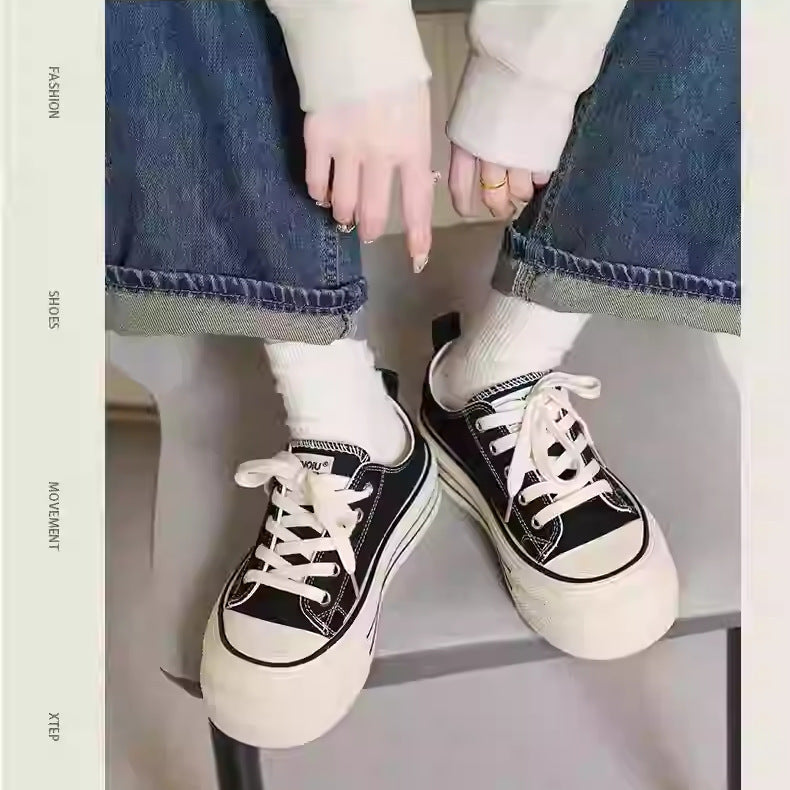 Damen Plateau Sneakers mit modischem Design und strapazierfähigem Obermaterial Echo Archiv