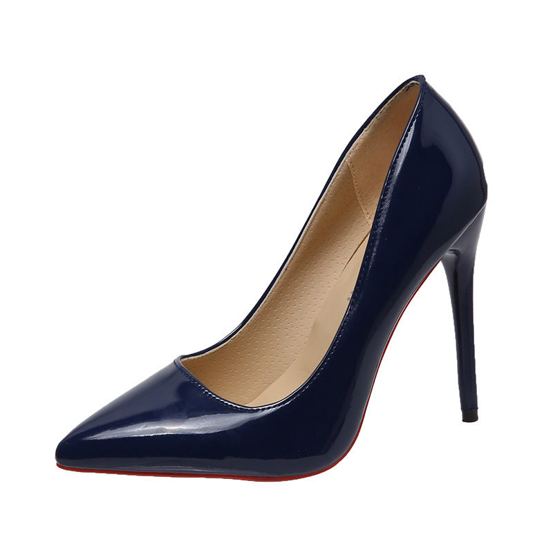 Damen nan spitzer bürotauglicher Pumps aus Lackoptik mit schmalem Stiletto und gepolstertem Komfortfußbett Echo Archiv