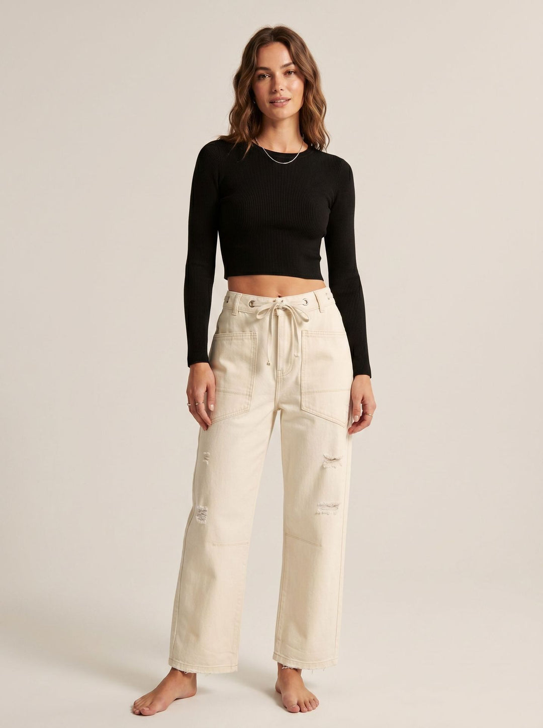 Damen nan oversized Strickpullover mit Rundhalsausschnitt und entspannter Silhouette Echo Archiv