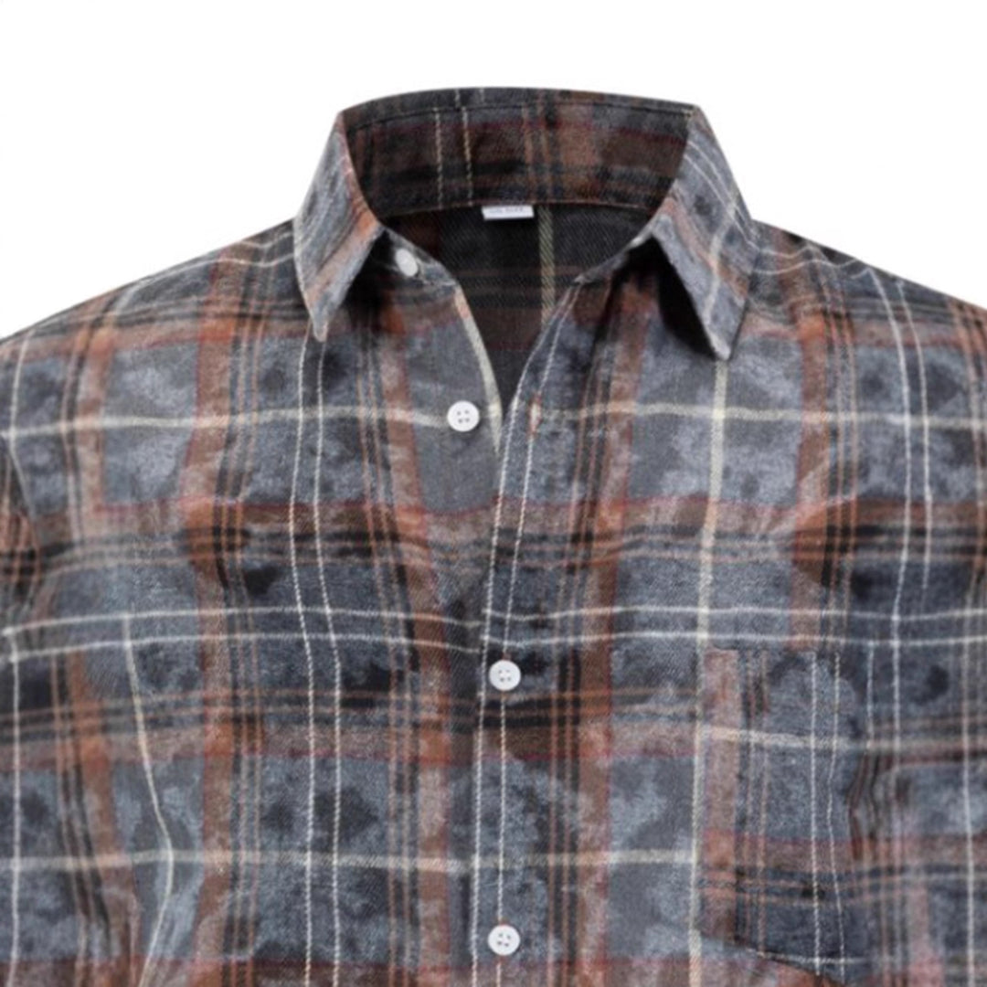 Herren Checkered Flanellhemd Echoarchiv