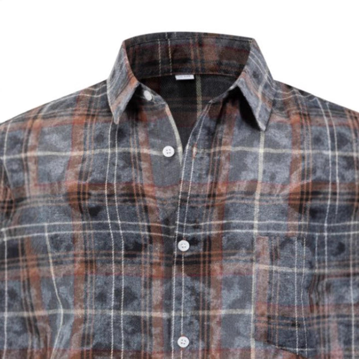 Herren Checkered Flanellhemd Echoarchiv