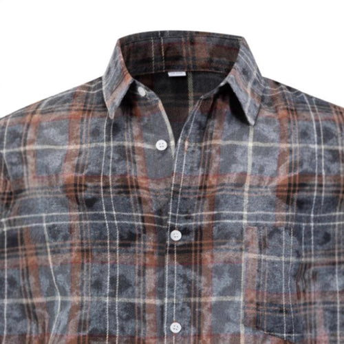 Herren Checkered Flanellhemd Echoarchiv