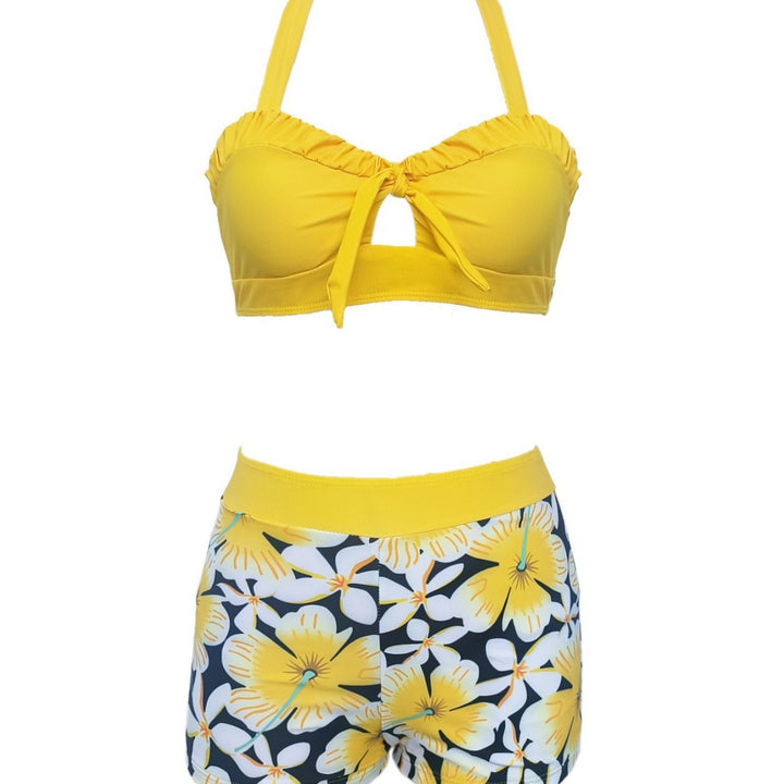 Damen Tankini-Set mit floralem Oberteil und Shorts Echo Archiv