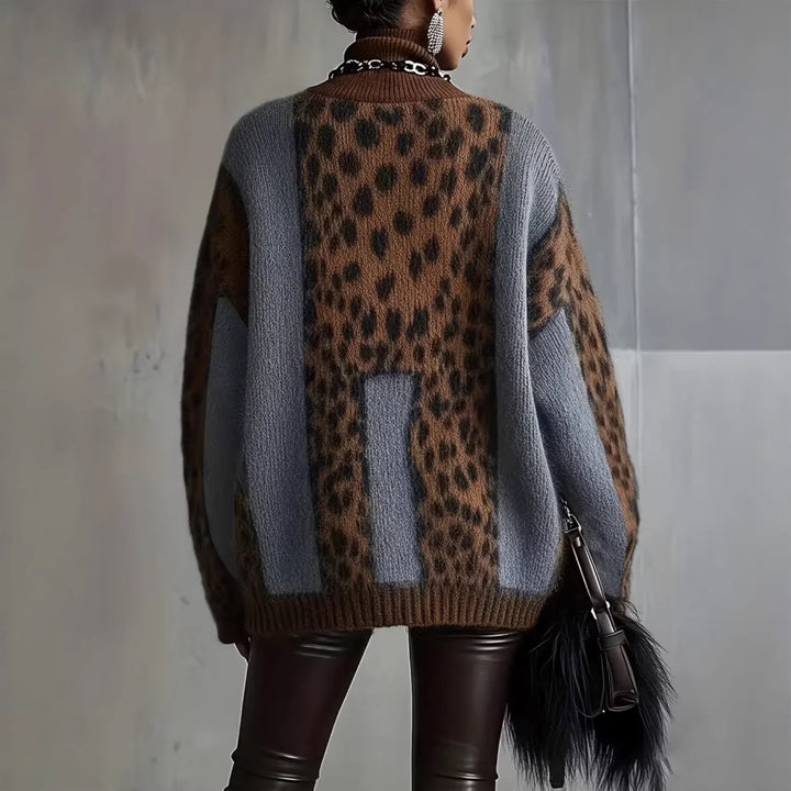 Damen nan kuscheliger Oversize-Pullover mit Rollkragen und Fellstruktur-Optik Echo Archiv