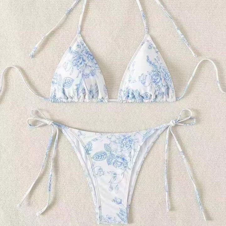 Damen Triangel-Bikini-Set mit zarten Blumenmotiven Echo Archiv