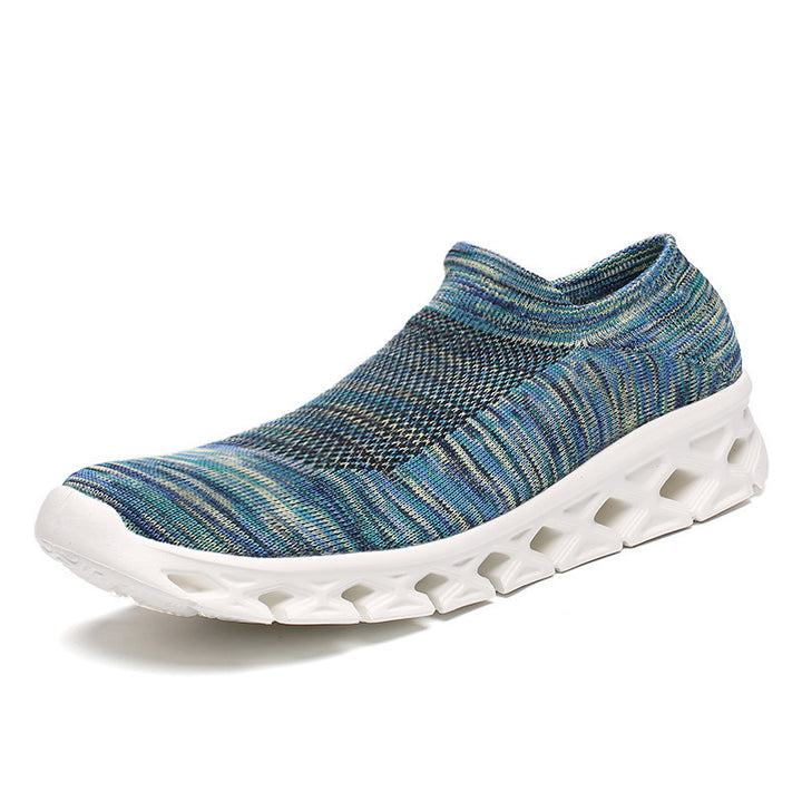 Unisex Leichter Slip-On Strick-Freizeitschuh mit wabenförmiger Hohlkammer-Sohle Echoarchiv