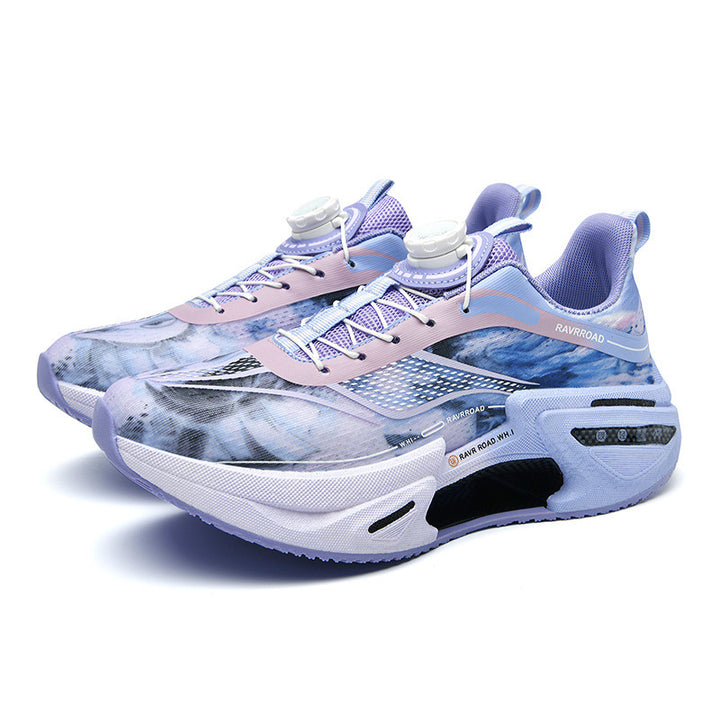 Damen gedämpfte Fashion-Plateau-Sneaker mit sichtbarer Luftkammersohle und elastischem Schaft Echo Archiv
