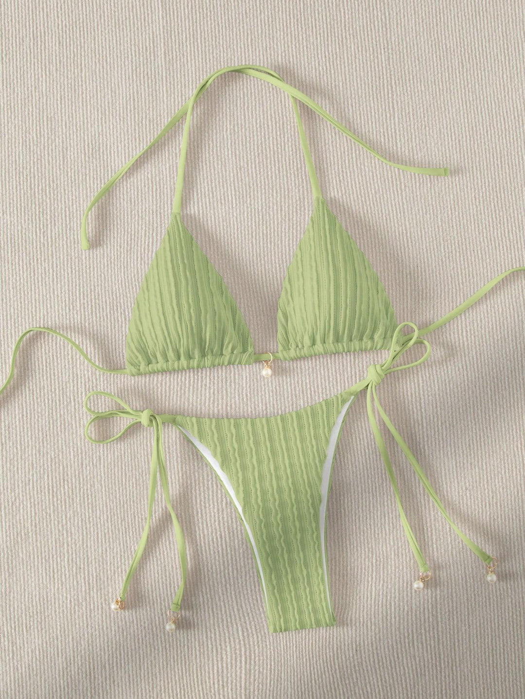 Damen Triangle-Bikini mit strukturiertem Design und verstellbaren Trägern Echo Archiv