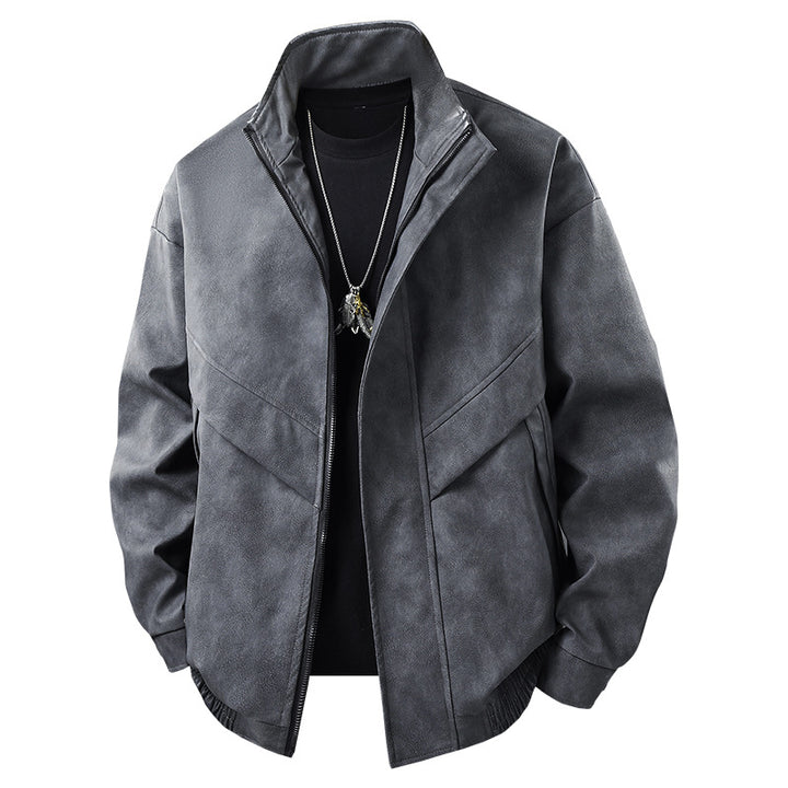 Herren moderne Freizeitjacke mit asymmetrischem Schnitt und funktionalen Taschen Echoarchiv
