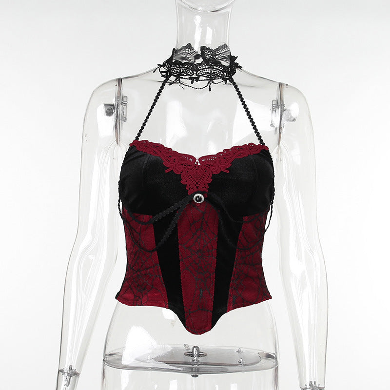 Damen figurbetonte Bluse mit Rüschendetails und Schnürung Echo Archiv
