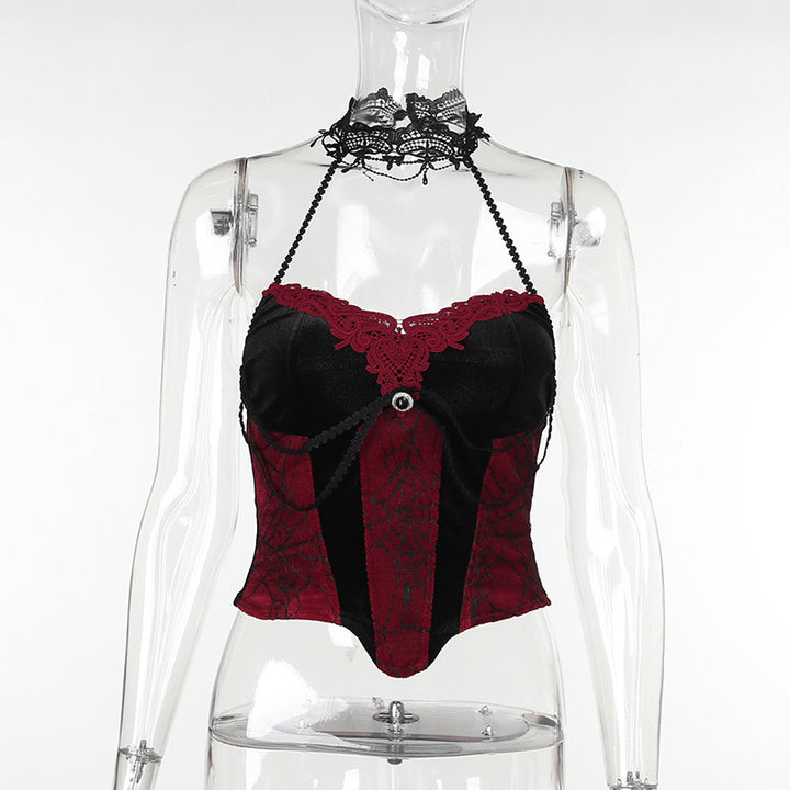 Damen figurbetonte Bluse mit Rüschendetails und Schnürung Echo Archiv
