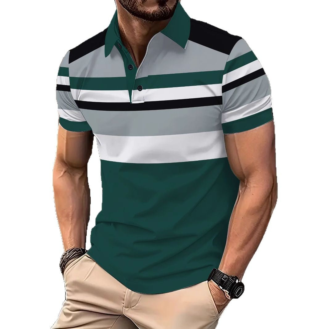 Herren Poloshirt mit modernem Streifenmix Echoarchiv
