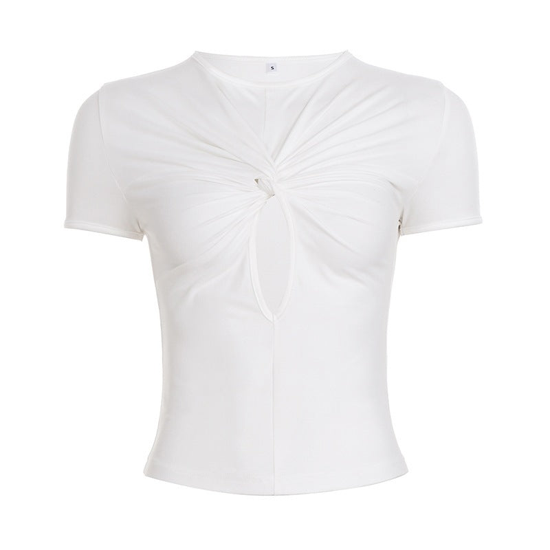 Damen Kurzarmshirt mit raffiniertem Knotendesign Echo Archiv