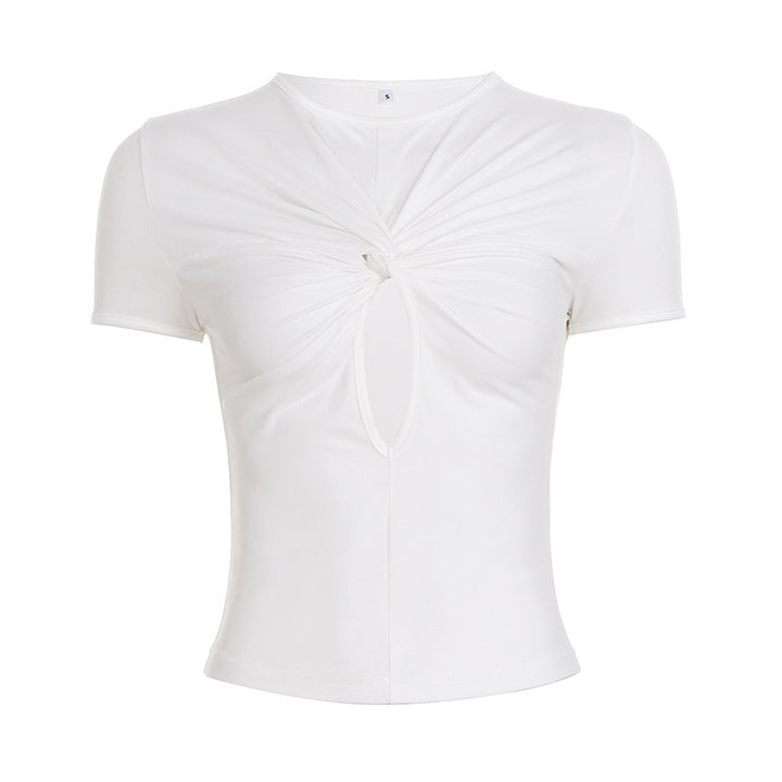 Damen Kurzarmshirt mit raffiniertem Knotendesign Echo Archiv