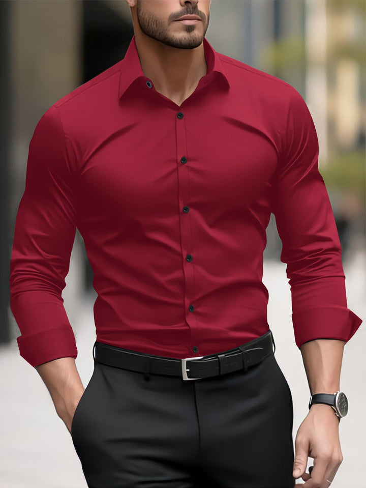 Herren Slim-Fit Langarmhemd mit modernem Schnitt und eleganten Akzenten Echoarchiv