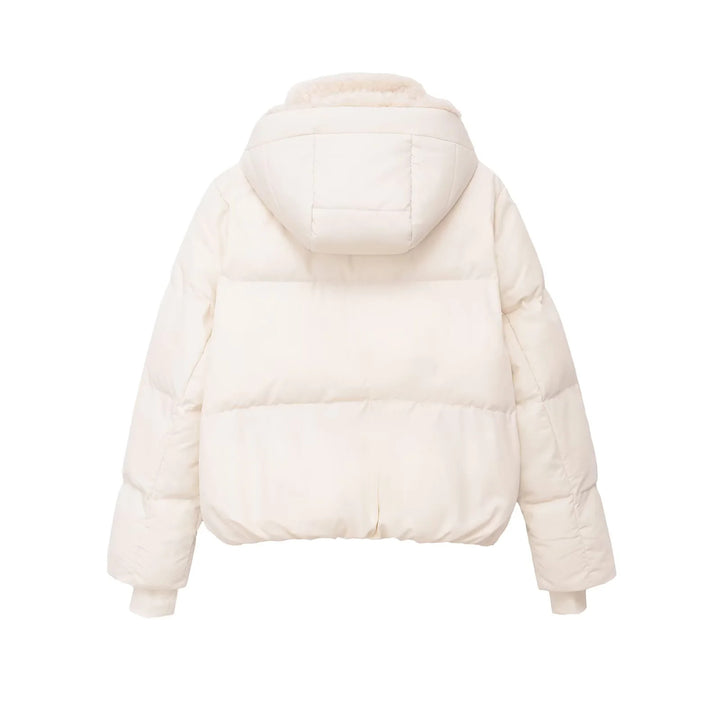 Damen nan gesteppte Kapuzen‑Daunenoptik Jacke mit Teddyfutter und hohem Kragen Echo Archiv