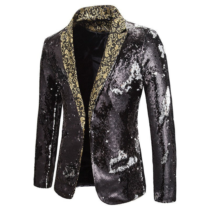 Herren extravagante Pailletten-Blazerjacke Echoarchiv