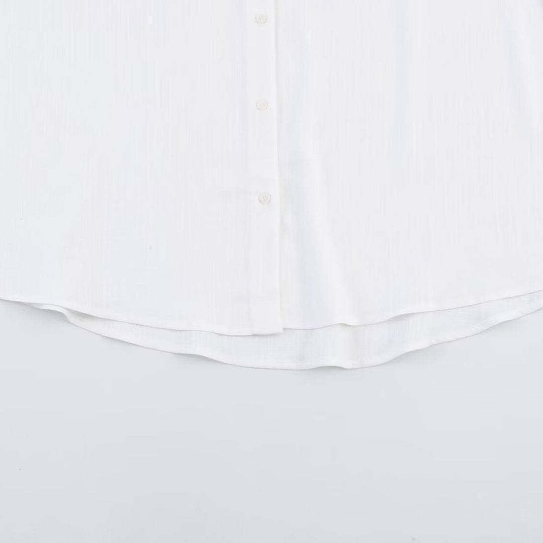 Damen Oversize-Hemdbluse mit Spitzenapplikation und klassischem Kragen Echo Archiv
