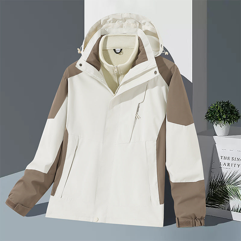 Männliche winddichte Softshelljacke mit integriertem Mikrofaserschicht und verstellbarer Kapuze – Taviero