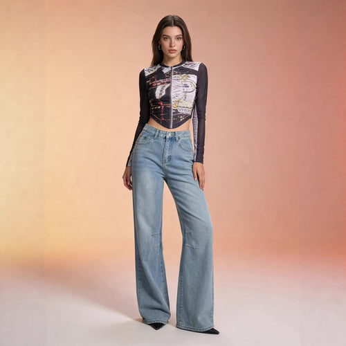 Damen nan schlichtes langarm-Feinstrickshirt mit Rundhalsausschnitt, leicht taillierter Silhouette und elastischem Tragekomfort Echo Archiv