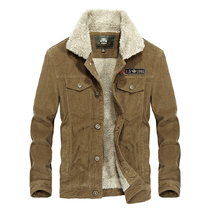 Herren Trucker-Cordjacke mit Teddyfutter und aufgesetzten Brusttaschen Echo Archiv