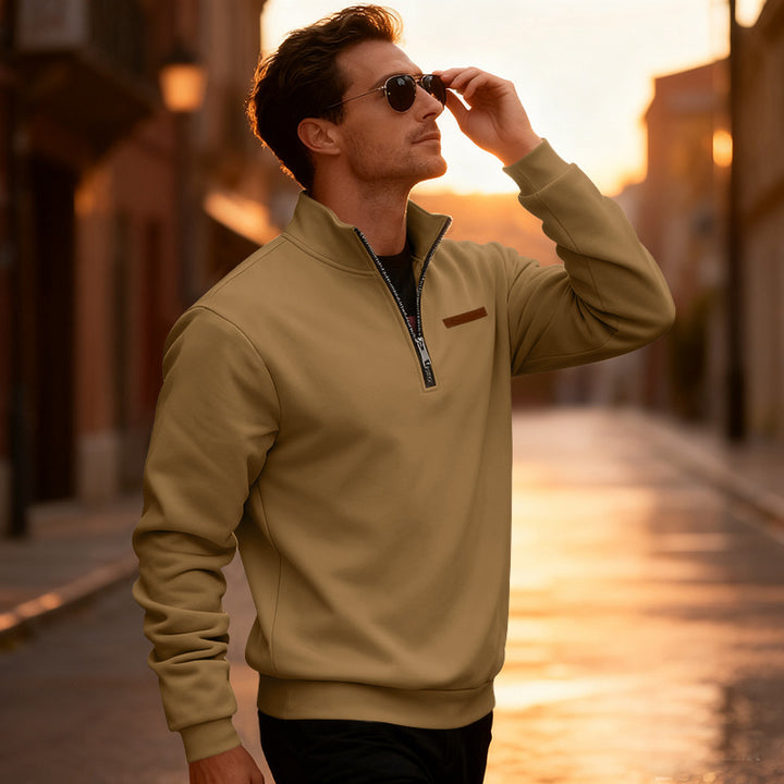 Herren Sportlicher Pullover mit halbhochgeschlossenem Reißverschluss Echoarchiv