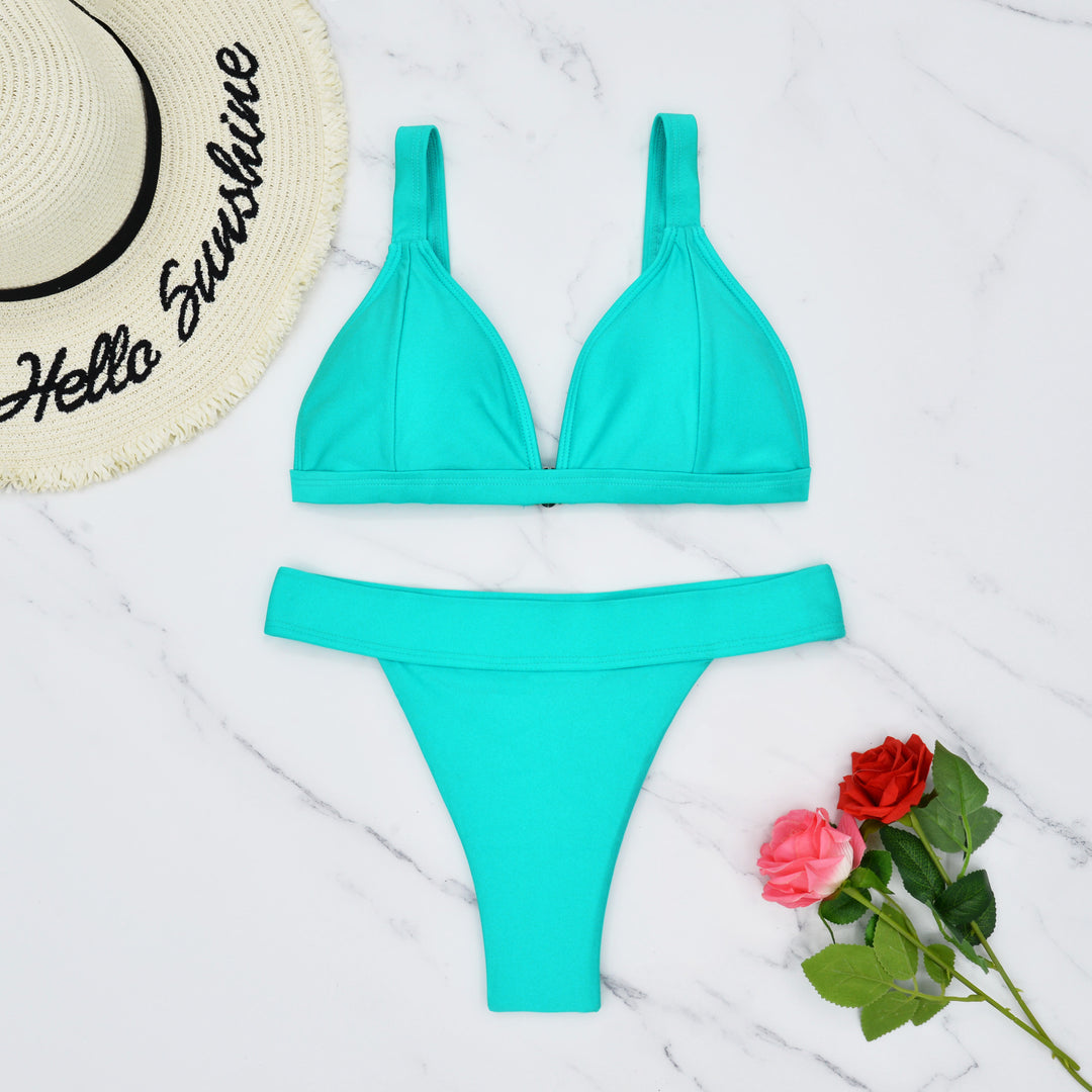 Damen Triangel-Bikini mit floralem Muster und verstellbaren Trägern Echo Archiv