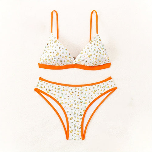 Damen Blumenmuster Bikini mit raffinierter Schnittführung Echo Archiv