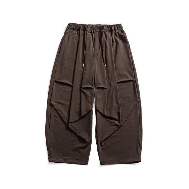 Damen Weite Cropped-Cargo-Culotte mit Tunnelzugbund und Falten-Detail Echoarchiv