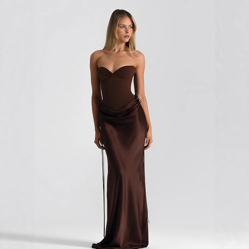 Damen Maxikleid mit elegantem Schnitt und raffinierten Drapierungen Echo Archiv