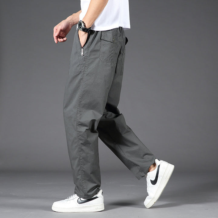 Herren Weite Relaxed-Chinohose mit geradem Bein & elastischem Komfortbund Echoarchiv