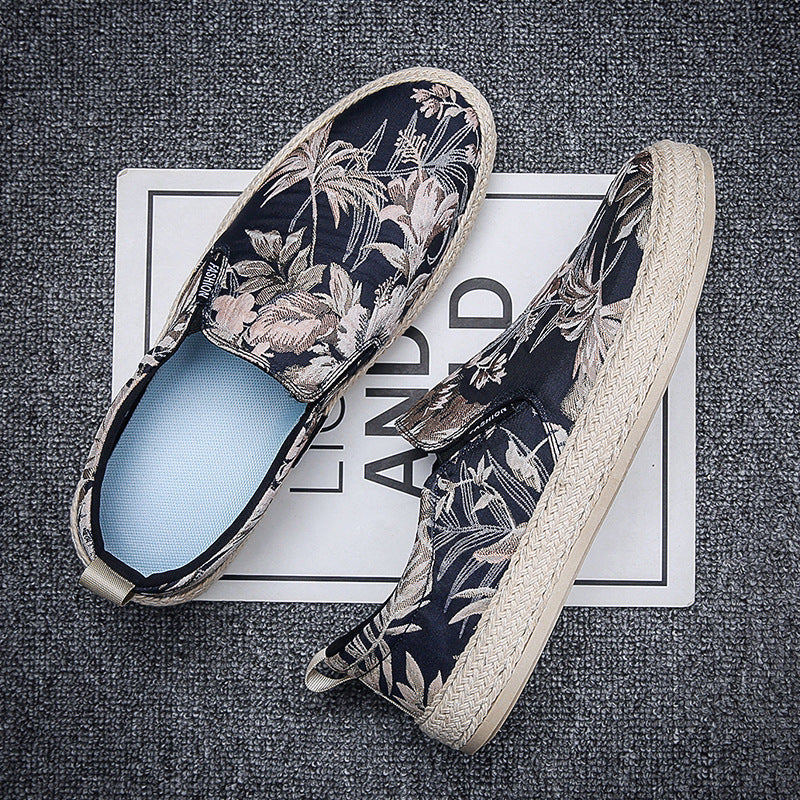 Damen Florale Slip-On Sneakers – Névara