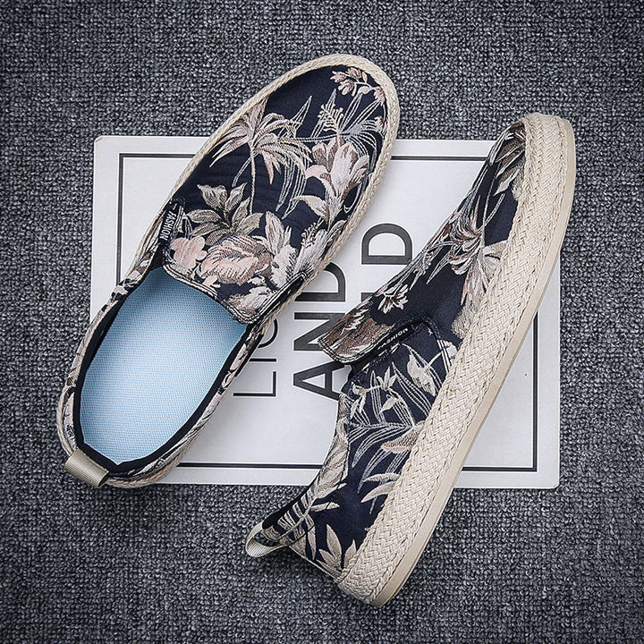 Damen Florale Slip-On Sneakers