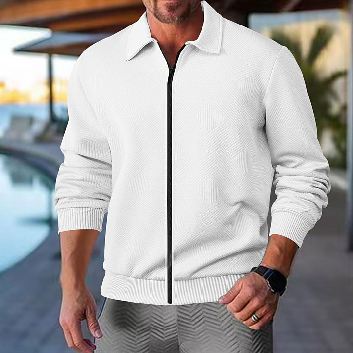 Herren Leichte Freizeitjacke mit strukturiertem Design Echoarchiv