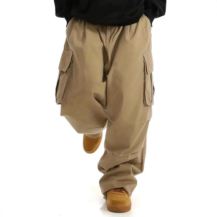 Herren Weite Baggy-Cargohose mit tiefem Schritt, großen Klappentaschen & relaxed Fit Echo Archiv