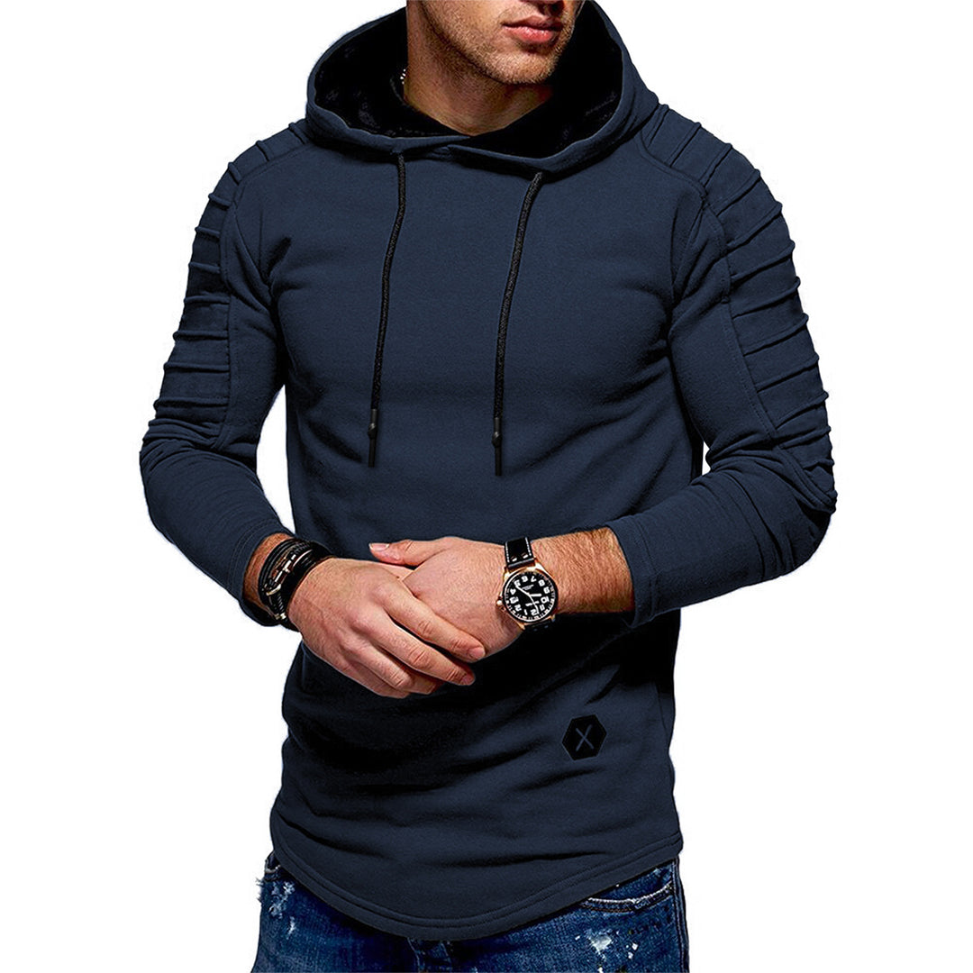 Herren Kapuzenpullover mit strukturierten Schultern und elastischen Bündchen Echoarchiv