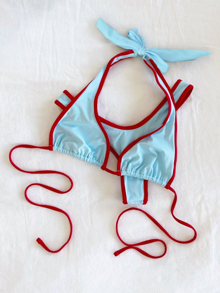 Damen Bikini-Oberteil mit verspieltem Krawatten-Design Echo Archiv