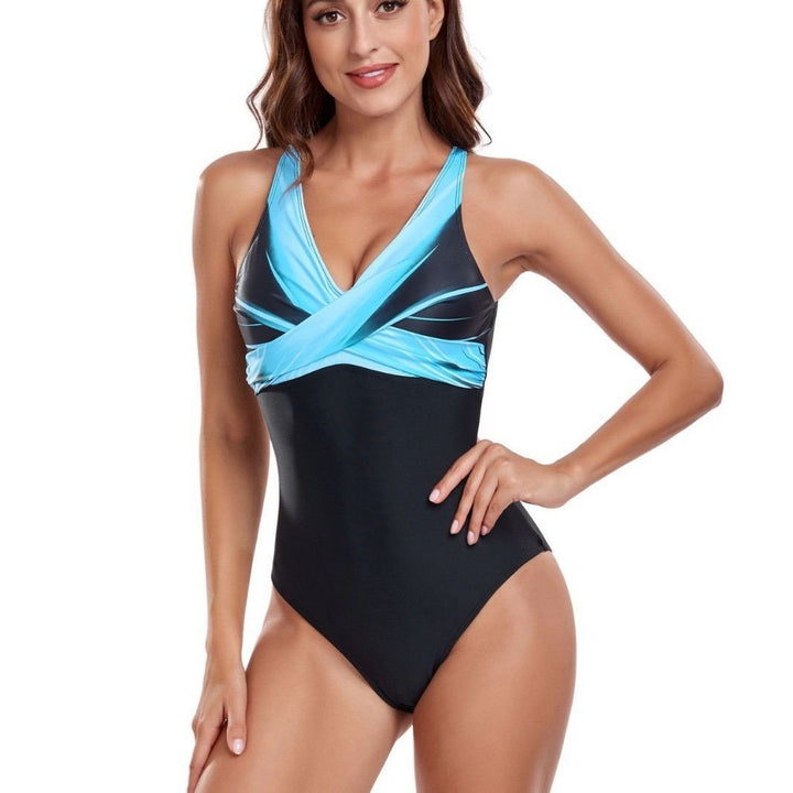 Damen Einteiliger Badeanzug mit verführerischem Cross-Over Design Echo Archiv