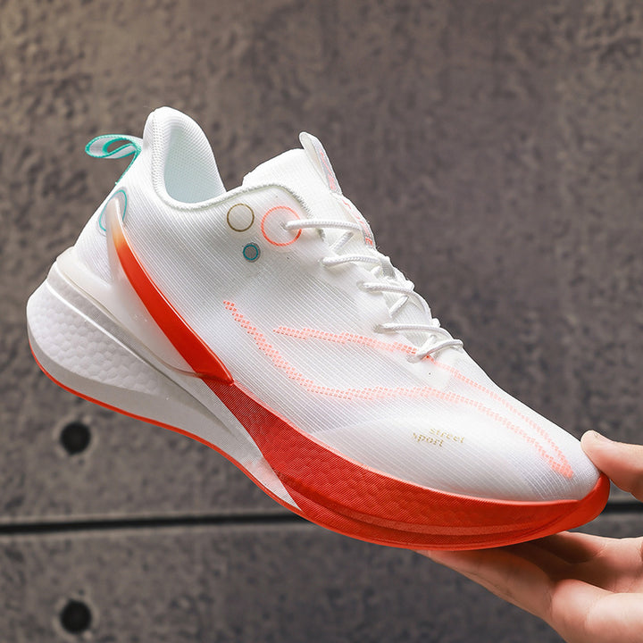 Unisex leichte Straßensneaker mit atmungsaktivem Strickobermaterial, reaktiver Hohlkern-Zwischensohle und griffiger Profilaußensohle – Norré